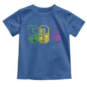Mardi Gras 504 Nola New Orleans Louisiana LA Toddler T Shirt TS11 Royal Blue Print Your Wear
