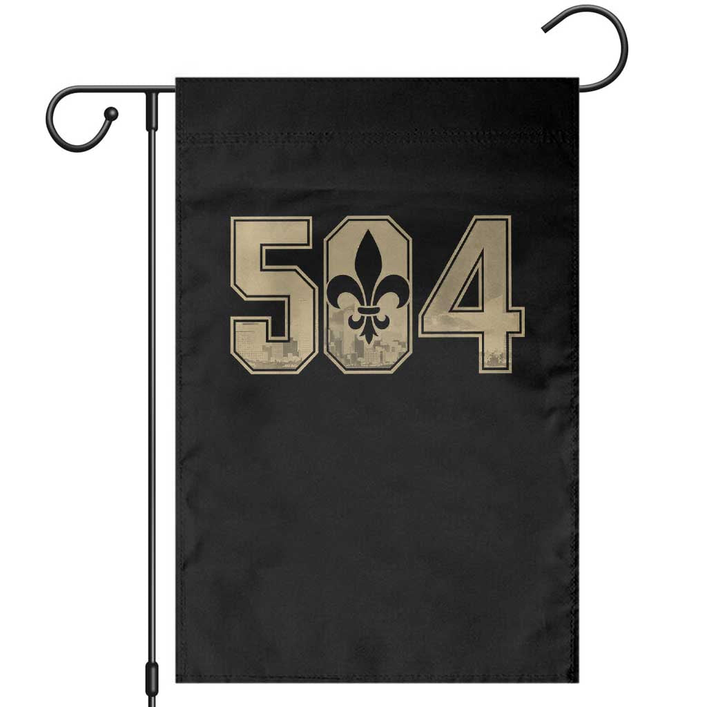 504 Nola New Orleans Louisiana LA Garden Flag Fleur De Lis TS11 Black Print Your Wear