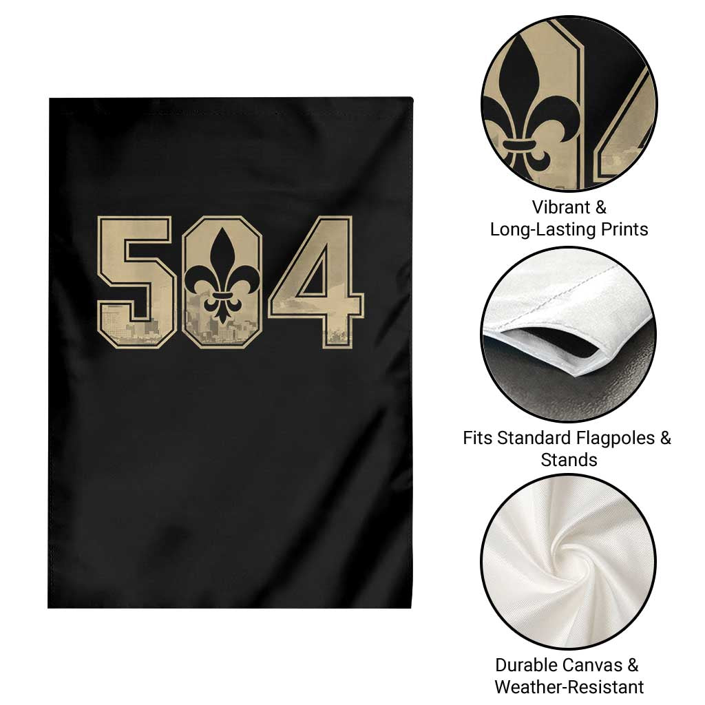 504 Nola New Orleans Louisiana LA Garden Flag Fleur De Lis TS11 Print Your Wear