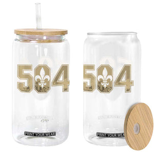 504 Nola New Orleans Louisiana LA Glass Can Fleur De Lis TS11 Print Your Wear