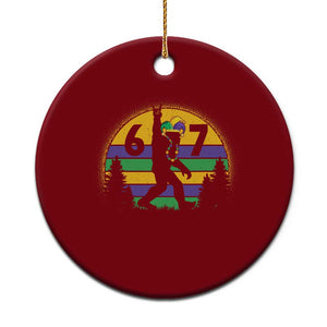 Funny Bigfoot 67 Mardi Gras Ceramic Ornament Sasquatch Parade Jester Hat TS11 1pc Red Print Your Wear