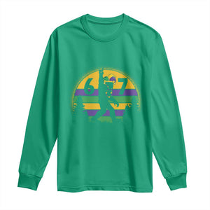 Funny Bigfoot 67 Mardi Gras Long Sleeve Shirt Sasquatch Parade Jester Hat TS11 Irish Green Print Your Wear