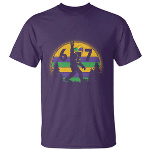 Funny Bigfoot 67 Mardi Gras T Shirt Sasquatch Parade Jester Hat TS11 Purple Print Your Wear