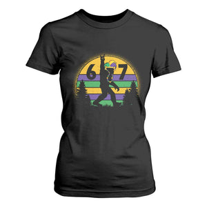 Funny Bigfoot 67 Mardi Gras T Shirt For Women Sasquatch Parade Jester Hat TS11 Black Print Your Wear