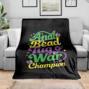 Funny Anal Bead Tug O War Mardi Gras Throw Blanket Fat Tuesday Carnival Adult Humor TS11 Print Your Wear