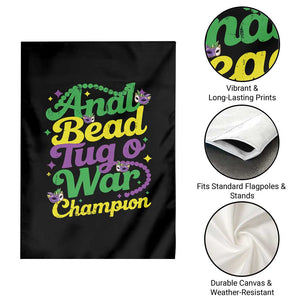 Funny Anal Bead Tug O War Mardi Gras Garden Flag Fat Tuesday Carnival Adult Humor TS11 Print Your Wear