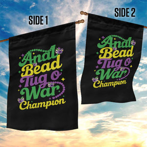 Funny Anal Bead Tug O War Mardi Gras Garden Flag Fat Tuesday Carnival Adult Humor TS11 Print Your Wear