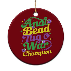 Funny Anal Bead Tug O War Mardi Gras Ceramic Ornament Fat Tuesday Carnival Adult Humor TS11 1pc Red Print Your Wear