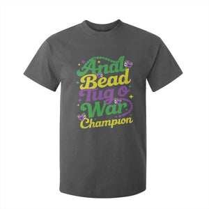 Funny Anal Bead Tug O War Mardi Gras T Shirt For Kid Fat Tuesday Carnival Adult Humor TS11 Dark Heather Print Your Wear