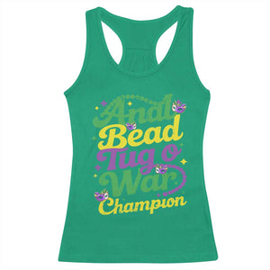 Funny Anal Bead Tug O War Mardi Gras Racerback Tank Top Fat Tuesday Carnival Adult Humor TS11 Irish Green Print Your Wear