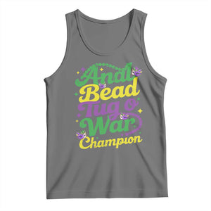 Funny Anal Bead Tug O War Mardi Gras Tank Top Fat Tuesday Carnival Adult Humor TS11 Black Heather Print Your Wear