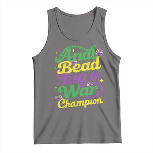 Funny Anal Bead Tug O War Mardi Gras Tank Top Fat Tuesday Carnival Adult Humor TS11 Deep Heather Print Your Wear
