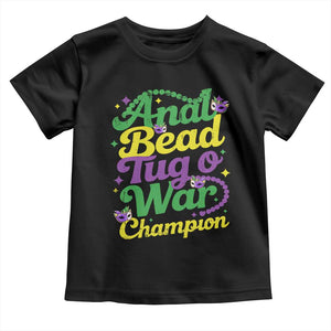 Funny Anal Bead Tug O War Mardi Gras Toddler T Shirt Fat Tuesday Carnival Adult Humor TS11 Black Print Your Wear