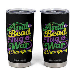 Funny Anal Bead Tug O War Mardi Gras Tumbler Cup Fat Tuesday Carnival Adult Humor TS11 Black Print Your Wear