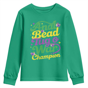 Funny Anal Bead Tug O War Mardi Gras Youth Sweatshirt Fat Tuesday Carnival Adult Humor TS11 Irish Green Print Your Wear