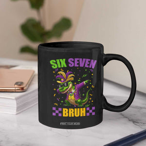 Funny 67 Mardi Gras Alligator Coffee Mug Six Seven Bruh Mardigator Dabbing Crocodile TS11 Print Your Wear