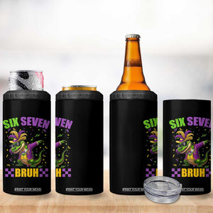 Funny 67 Mardi Gras Alligator 4 in 1 Can Cooler Tumbler Six Seven Bruh Mardigator Dabbing Crocodile TS11 Print Your Wear