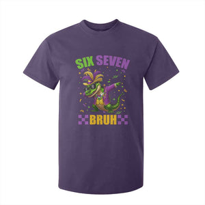 Funny 67 Mardi Gras Alligator T Shirt For Kid Six Seven Bruh Mardigator Dabbing Crocodile TS11 Purple Print Your Wear