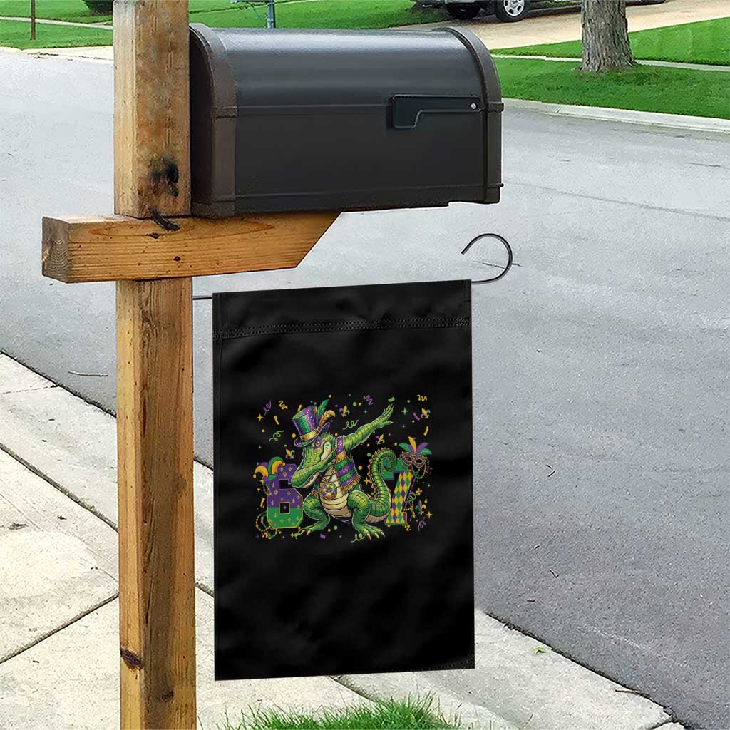 Funny Dabbing Alligator 67 Mardi Gras Six Seven Meme Garden Flag TS11 Print Your Wear