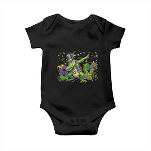Funny Dabbing Alligator 67 Mardi Gras Six Seven Meme Baby Onesie TS11 Black Print Your Wear
