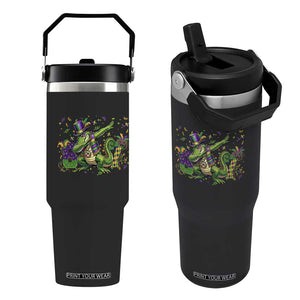 Funny Dabbing Alligator 67 Mardi Gras Six Seven Meme Flip Straw Tumbler TS11 One Size: 30 oz Black Print Your Wear