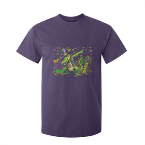 Funny Dabbing Alligator 67 Mardi Gras Six Seven Meme T Shirt For Kid TS11 Purple Print Your Wear