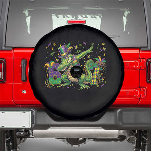 Funny Dabbing Alligator 67 Mardi Gras Six Seven Meme Spare Tire Cover TS11 Black Print Your Wear