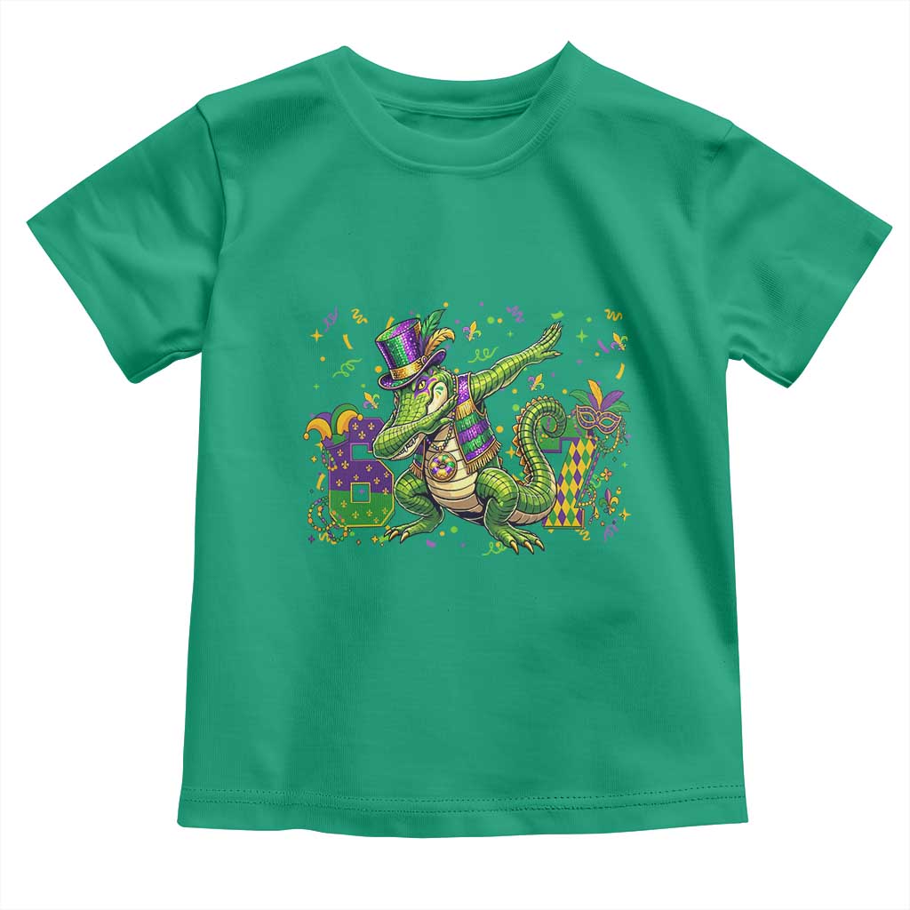 Funny Dabbing Alligator 67 Mardi Gras Six Seven Meme Toddler T Shirt TS11 Irish Green Print Your Wear