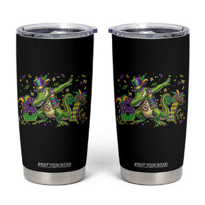 Funny Dabbing Alligator 67 Mardi Gras Six Seven Meme Tumbler Cup TS11 Black Print Your Wear