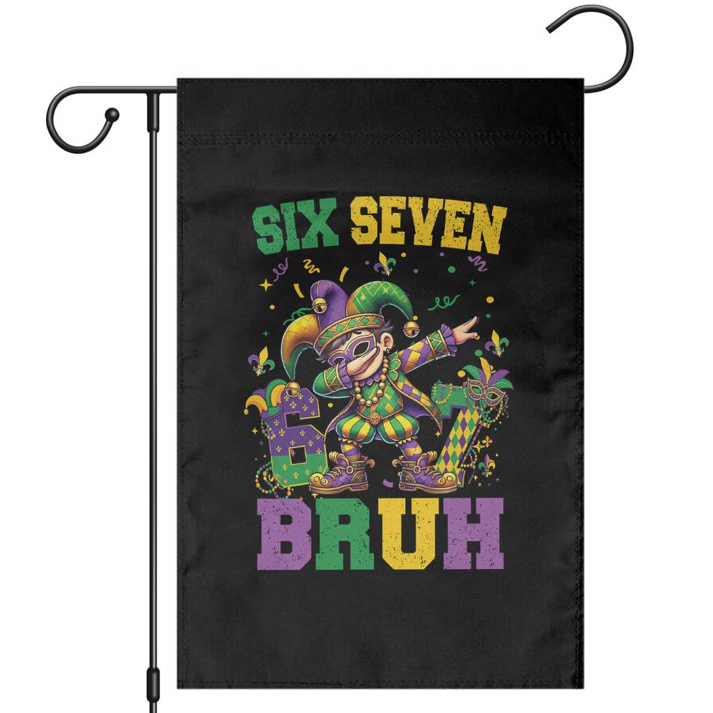 Funny 67 Mardi Gras Garden Flag Six Seven Bruh Dabbing Jester TS11 Black Print Your Wear