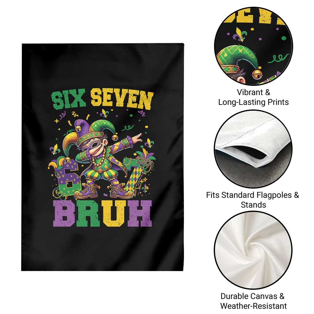 Funny 67 Mardi Gras Garden Flag Six Seven Bruh Dabbing Jester TS11 Print Your Wear