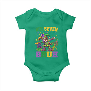 Funny 67 Mardi Gras Baby Onesie Six Seven Bruh Dabbing Jester TS11 Irish Green Print Your Wear