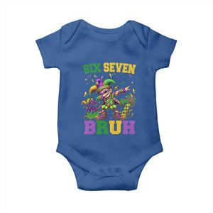 Funny 67 Mardi Gras Baby Onesie Six Seven Bruh Dabbing Jester TS11 Royal Blue Print Your Wear