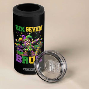 Funny 67 Mardi Gras 4 in 1 Can Cooler Tumbler Six Seven Bruh Dabbing Jester TS11 Print Your Wear