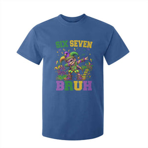 Funny 67 Mardi Gras T Shirt For Kid Six Seven Bruh Dabbing Jester TS11 Royal Blue Print Your Wear