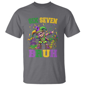 Funny 67 Mardi Gras T Shirt Six Seven Bruh Dabbing Jester TS11 Charcoal Print Your Wear