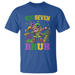 Funny 67 Mardi Gras T Shirt Six Seven Bruh Dabbing Jester TS11 Royal Blue Print Your Wear