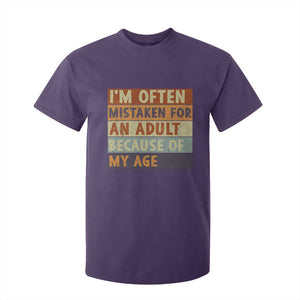 Funny I Am Often Mistaken For An Adult Because Of My Age T Shirt For Kid TS11 Purple Print Your Wear
