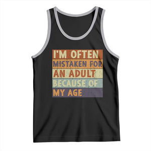 Funny I Am Often Mistaken For An Adult Because Of My Age Tank Top TS11 Black Athletic Heather Print Your Wear