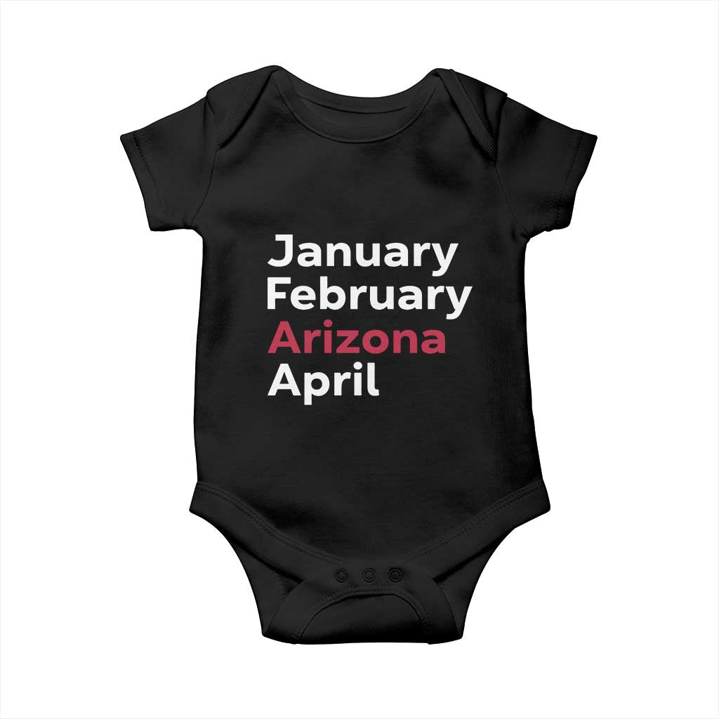January February Arizona April Baby Onesie AZ Sport Fan Pride TS12 Black Print Your Wear