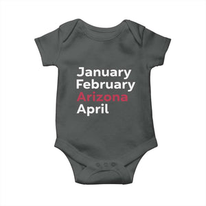 January February Arizona April Baby Onesie AZ Sport Fan Pride TS12 Dark Heather Print Your Wear