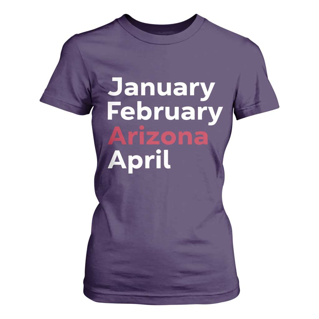 January February Arizona April T Shirt For Women AZ Sport Fan Pride TS12 Purple Print Your Wear