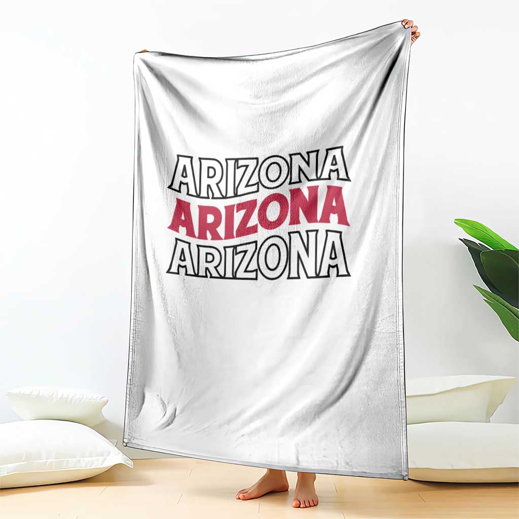 Retro Arizona Lover Throw Blanket Groovy Typography Vintage 70s State TS12 Print Your Wear