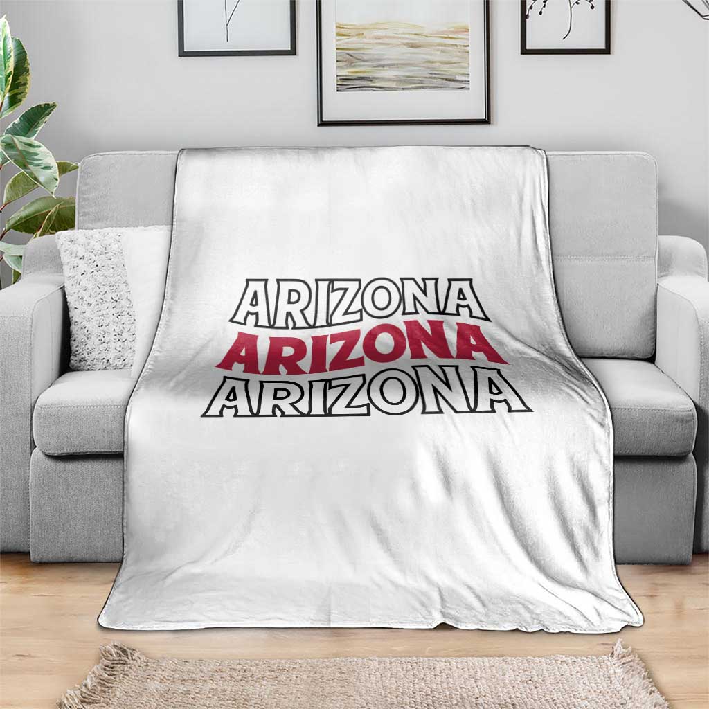 Retro Arizona Lover Throw Blanket Groovy Typography Vintage 70s State TS12 Print Your Wear