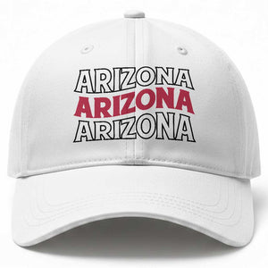 Retro Arizona Lover Baseball Cap Groovy Typography Vintage 70s State TS12 Print Your Wear