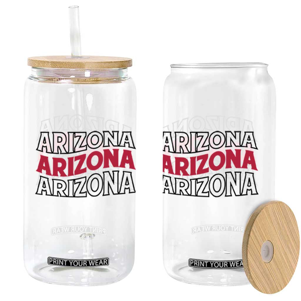Retro Arizona Lover Glass Can Groovy Typography Vintage 70s State TS12 Print Your Wear