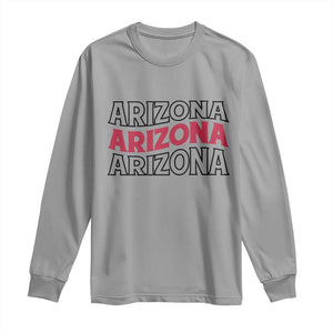 Retro Arizona Lover Long Sleeve Shirt Groovy Typography Vintage 70s State TS12 Sport Gray Print Your Wear