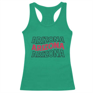 Retro Arizona Lover Racerback Tank Top Groovy Typography Vintage 70s State TS12 Irish Green Print Your Wear