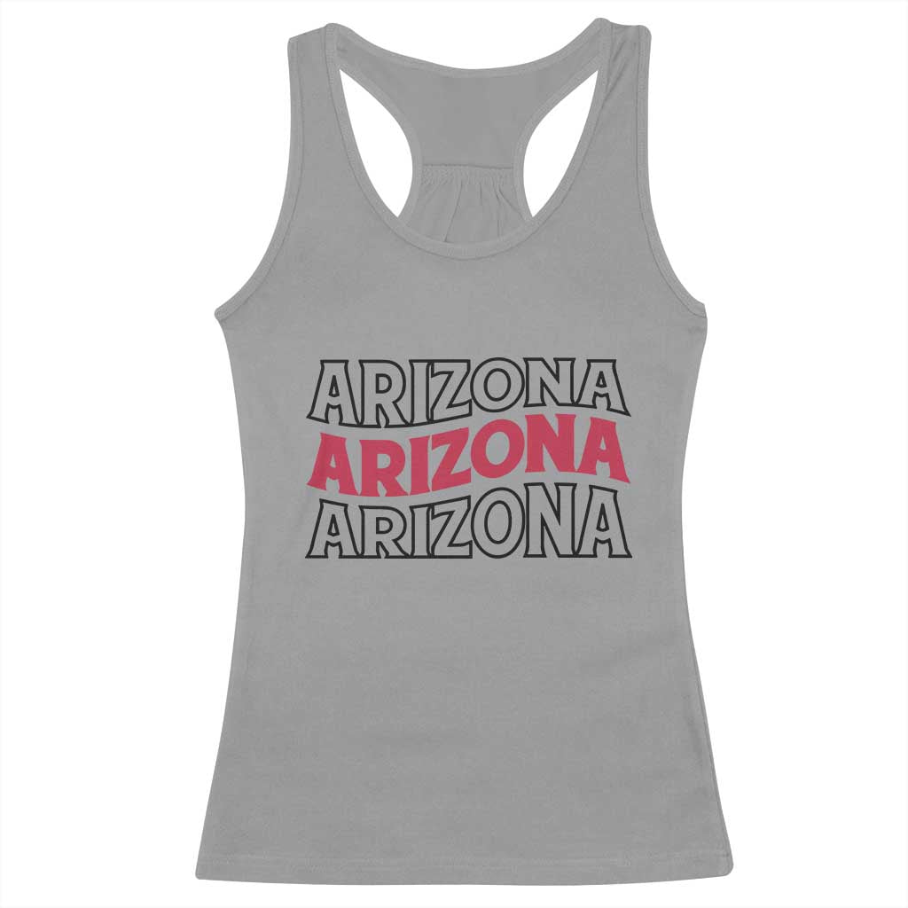 Retro Arizona Lover Racerback Tank Top Groovy Typography Vintage 70s State TS12 Sport Gray Print Your Wear