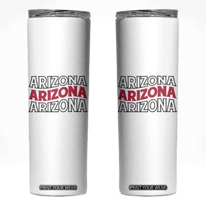 Retro Arizona Lover Skinny Tumbler Groovy Typography Vintage 70s State TS12 White Print Your Wear